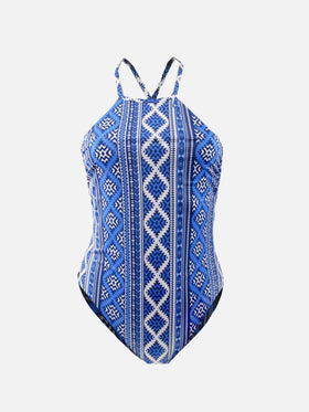 Geometric print one piece swimsuit - MC2 Saint Barth