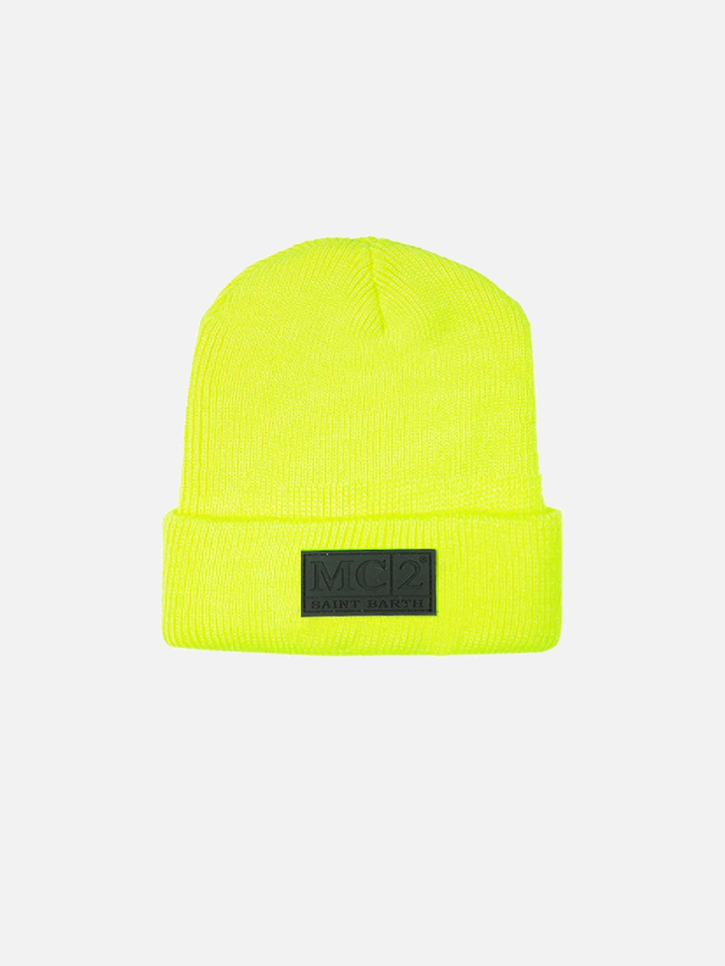 Knit fluo yellow beanie - MC2 Saint Barth