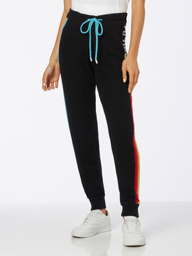 Knitted sweatpants with rainbow intarsia - MC2 Saint Barth