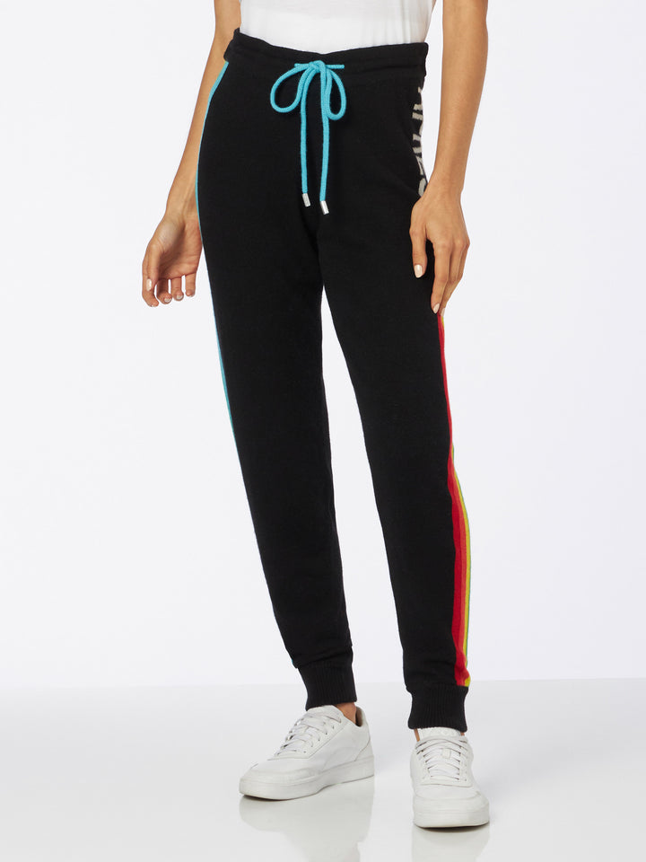 Knitted sweatpants with rainbow intarsia - MC2 Saint Barth