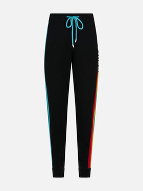 Knitted sweatpants with rainbow intarsia - MC2 Saint Barth