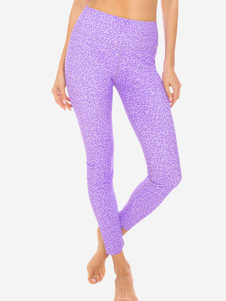 Animalier purple pastel printed yoga top and leggings - MC2 Saint Barth