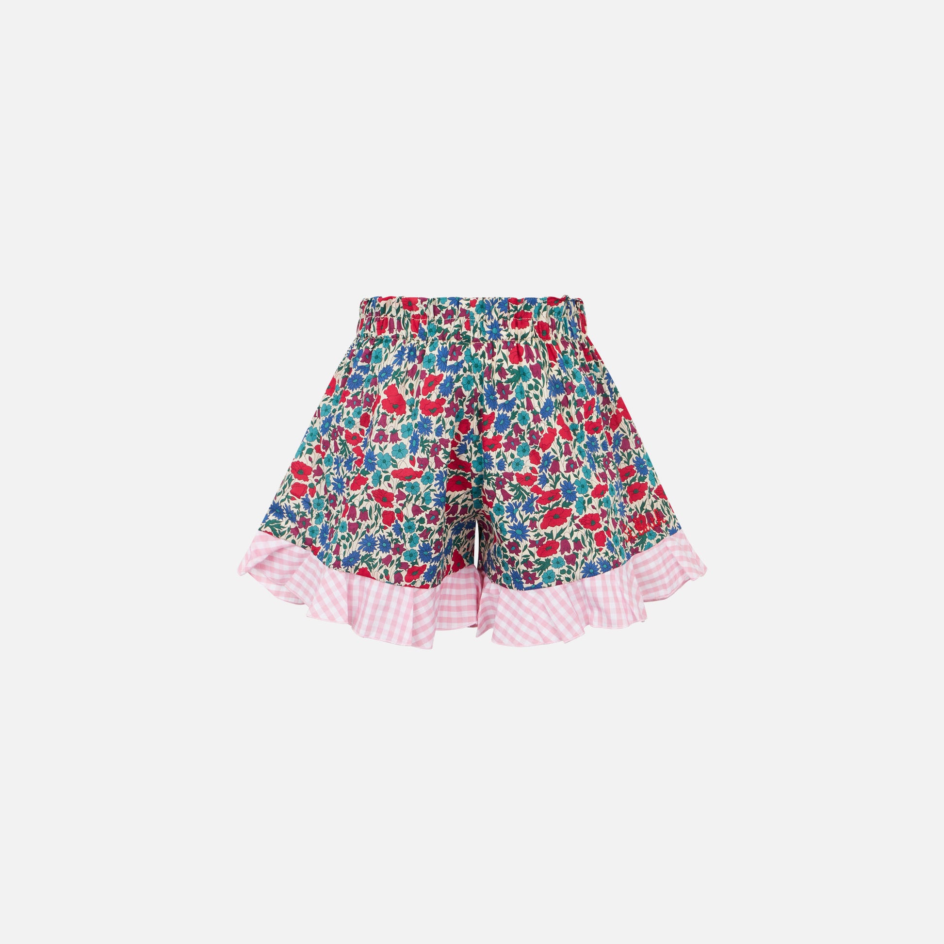 Girl cotton ruffled shorts | Made with Liberty fabric - MC2 Saint Barth