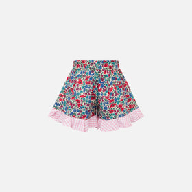 Girl cotton ruffled shorts | Made with Liberty fabric - MC2 Saint Barth