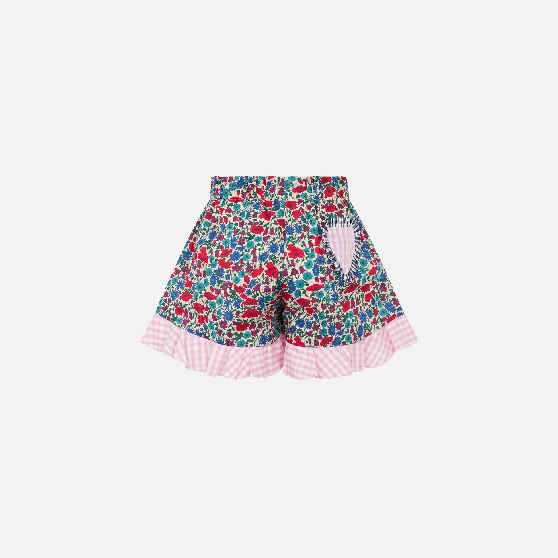 Girl cotton ruffled shorts | Made with Liberty fabric - MC2 Saint Barth