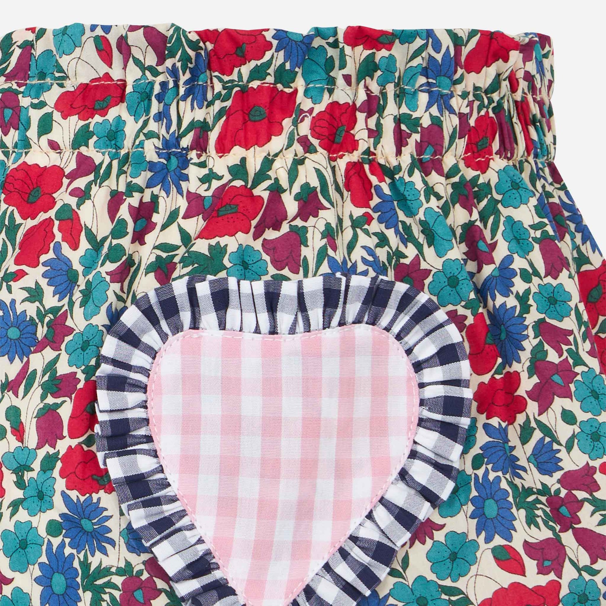 Girl cotton ruffled shorts | Made with Liberty fabric - MC2 Saint Barth