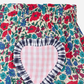 Girl cotton ruffled shorts | Made with Liberty fabric - MC2 Saint Barth