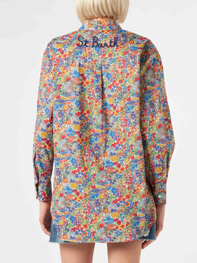 Woman cotton shirt | Made with Liberty fabric - MC2 Saint Barth