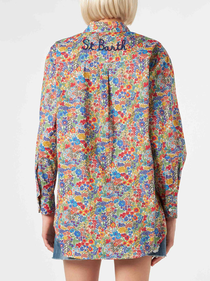 Woman cotton shirt | Made with Liberty fabric - MC2 Saint Barth