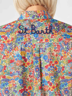 Woman cotton shirt | Made with Liberty fabric - MC2 Saint Barth