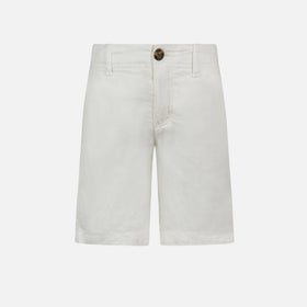 Boy white linen bermuda - MC2 Saint Barth