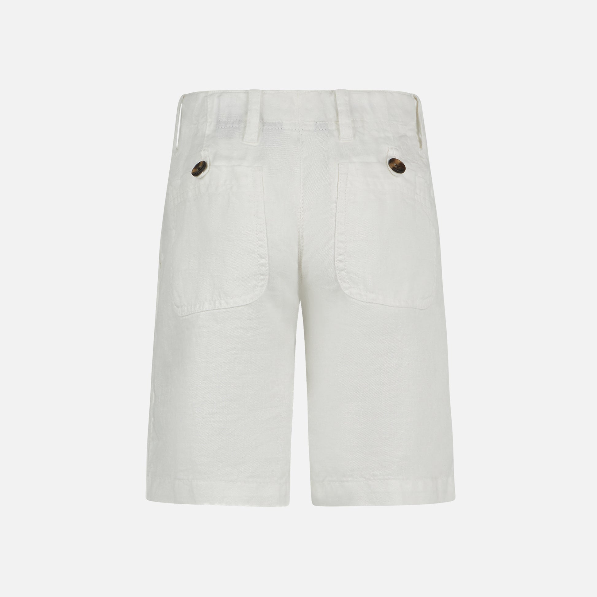 Boy white linen bermuda - MC2 Saint Barth