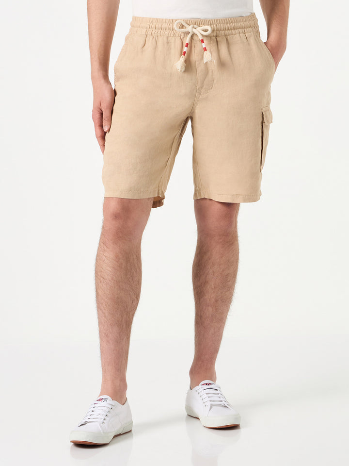 Beige linen bermuda shorts - MC2 Saint Barth