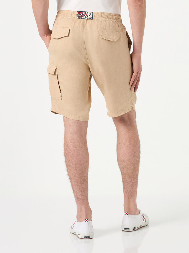 Beige linen bermuda shorts - MC2 Saint Barth