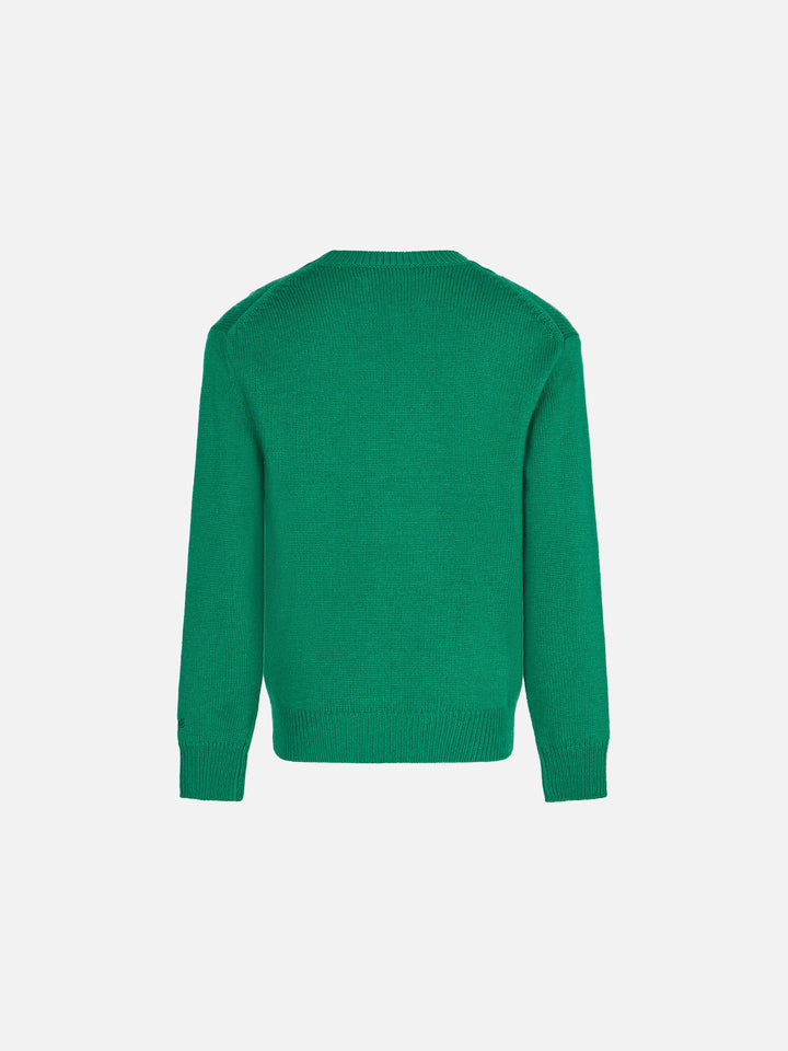 Girl brushed sweater with daisy jacquard - MC2 Saint Barth