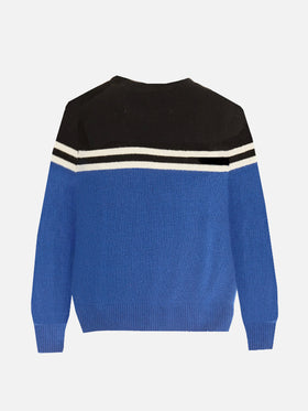 Boy bluette sweater with patch