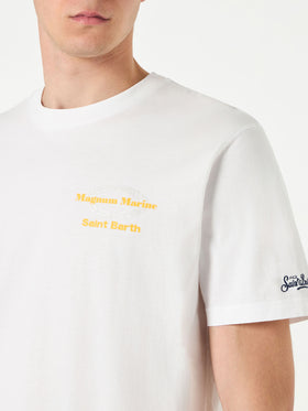 Man cotton t-shirt with Magnum Marine Saint Barth print - MC2 Saint Barth