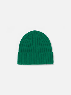 Man green cashmere blend hat Wengen with St. Barth embroidery - MC2 Saint Barth
