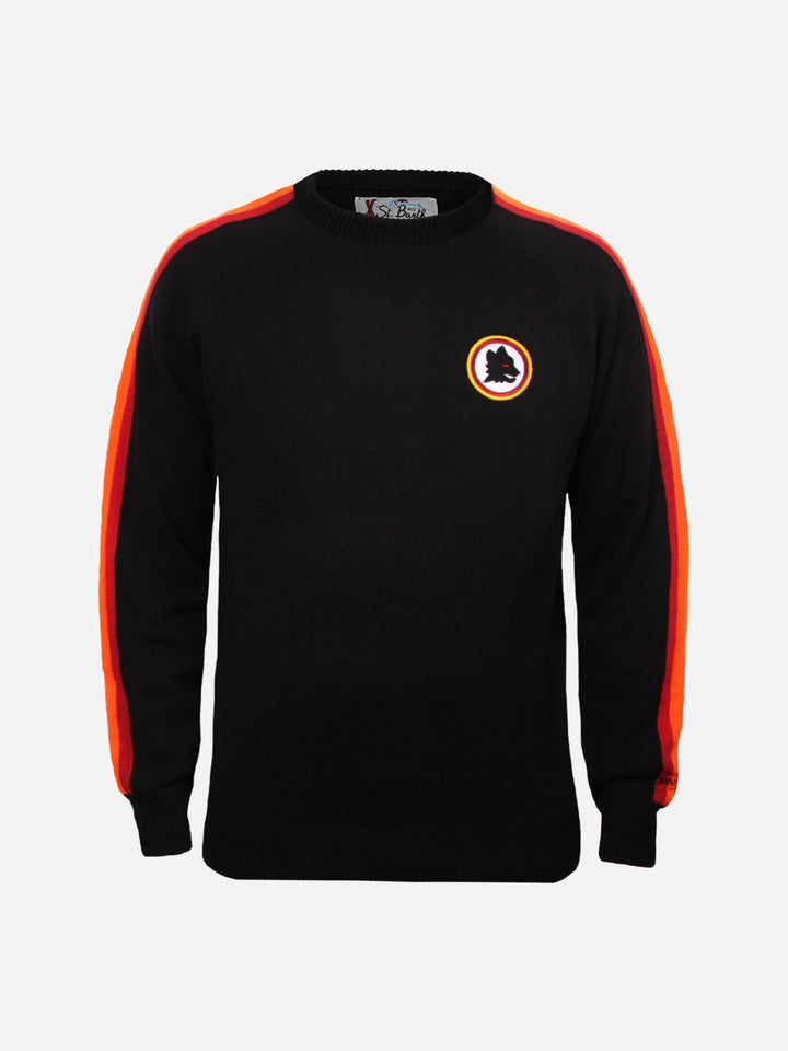 Man crewneck sweater with Roma patch | AS ROMA SPECIAL EDITION - MC2 Saint Barth
