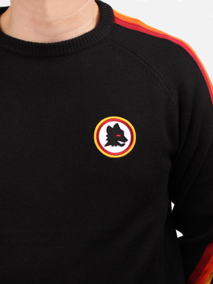 Man crewneck sweater with Roma patch | AS ROMA SPECIAL EDITION - MC2 Saint Barth