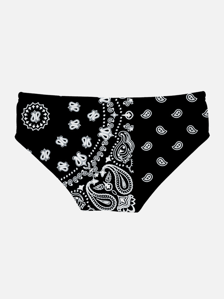 Black bandanna swim briefs - MC2 Saint Barth