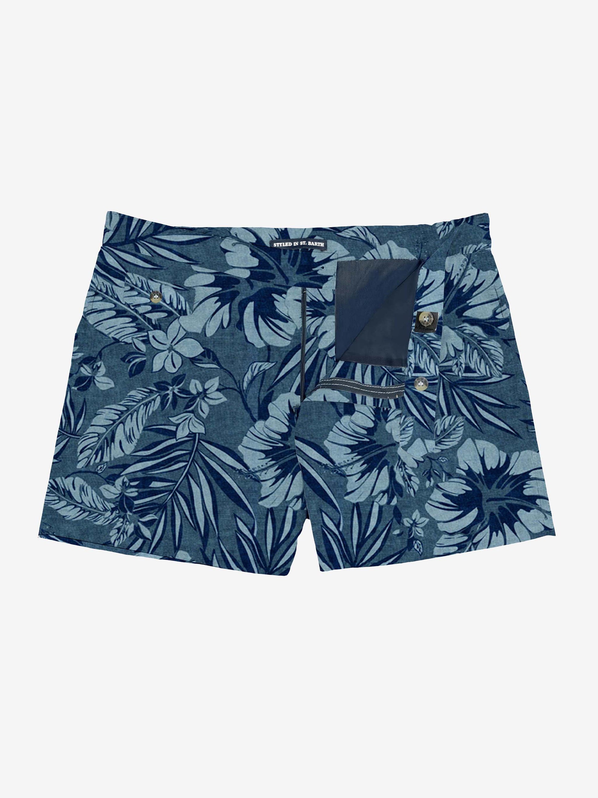 Man swim shorts with tropical print - MC2 Saint Barth