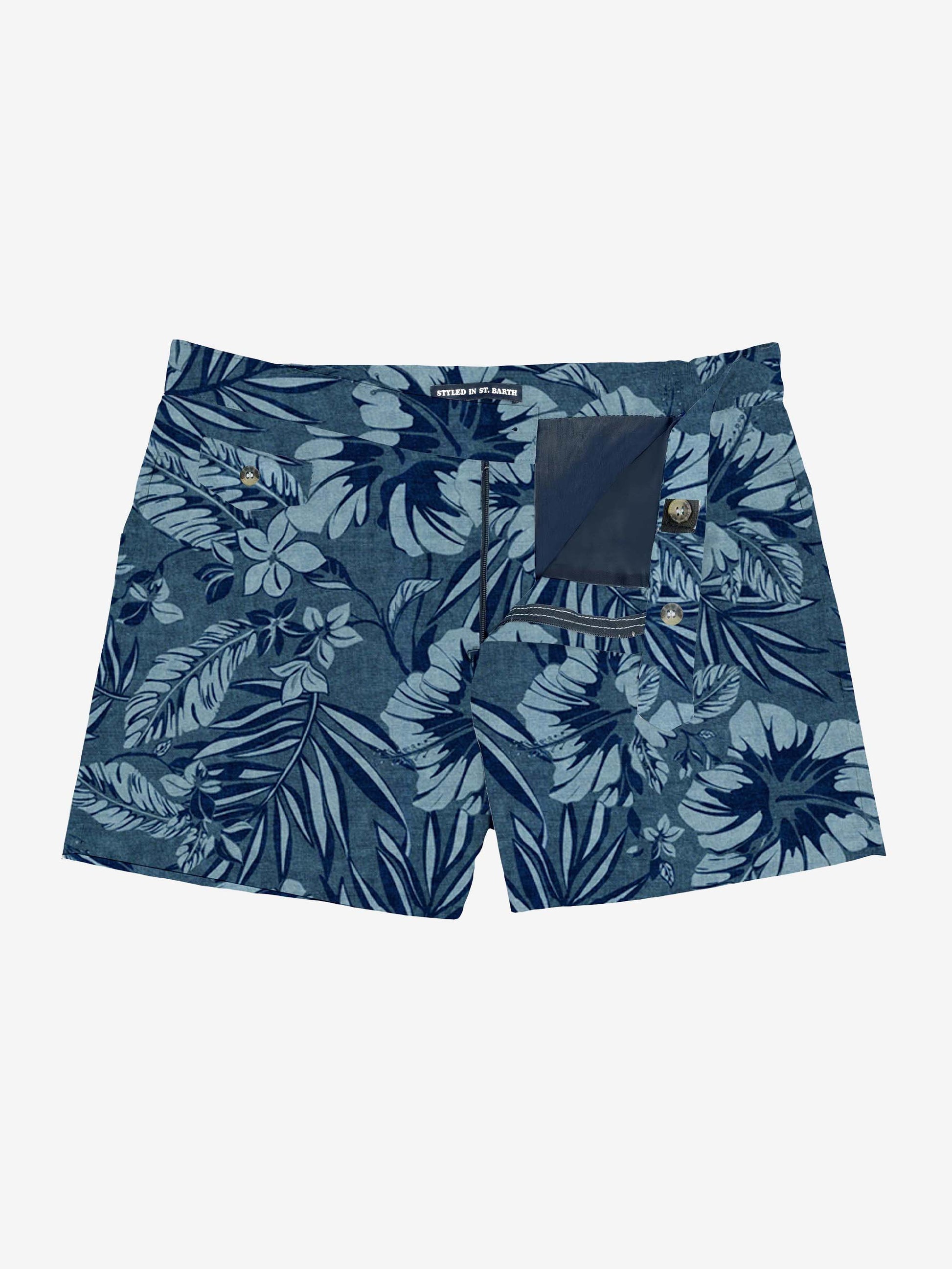 Man swim shorts with tropical print - MC2 Saint Barth