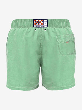 Acid green delavè man swim shorts - MC2 Saint Barth