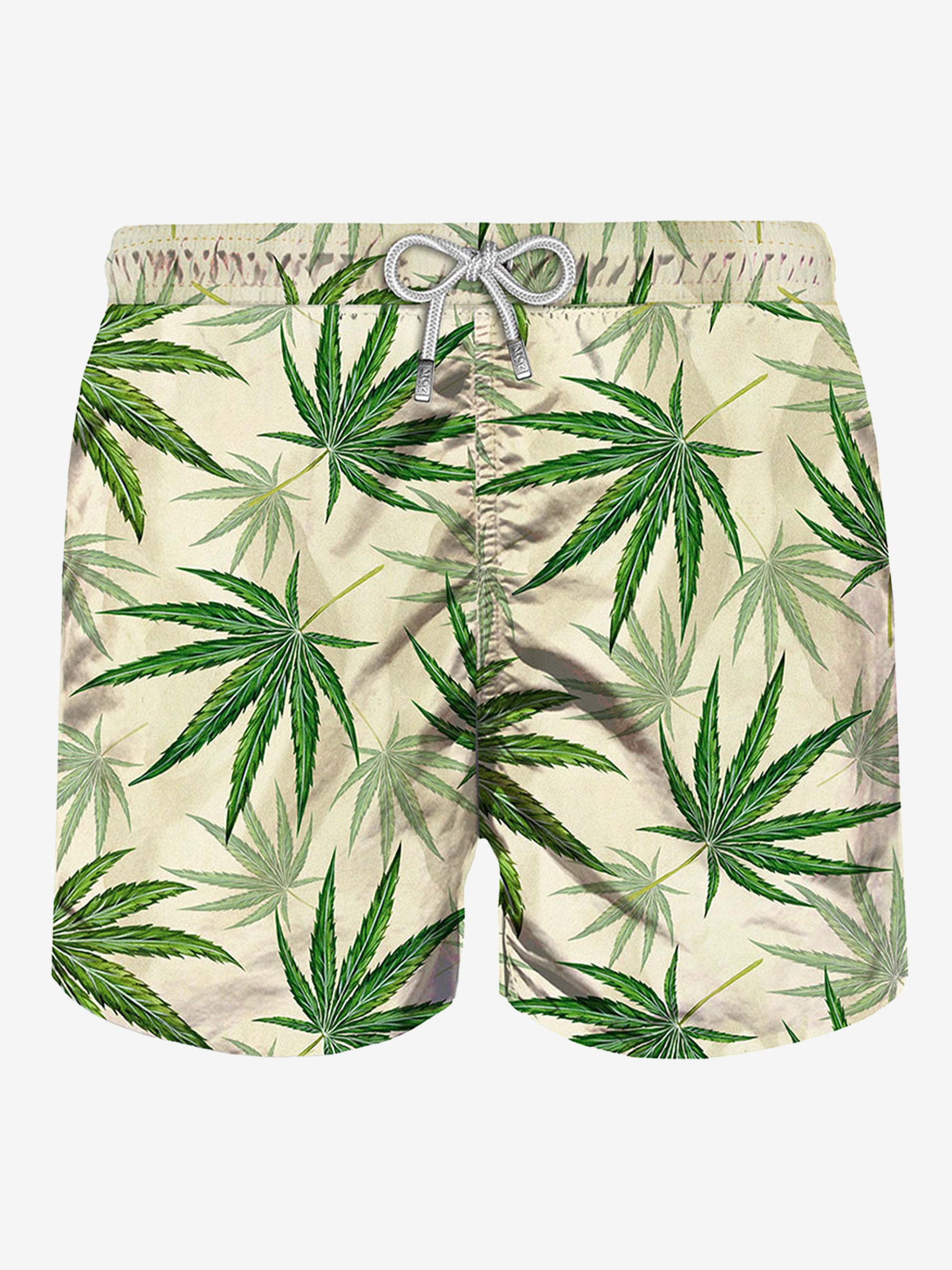 Green Leaves all over print swim shorts - MC2 Saint Barth
