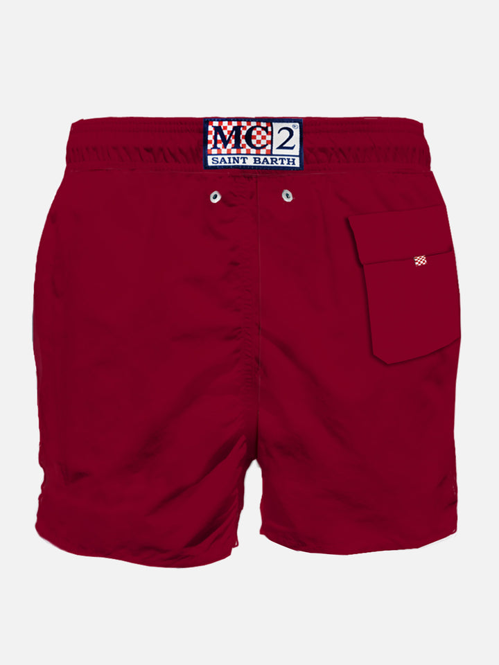 Man classic swim shorts with AS ROMA patch | AS ROMA SPECIAL EDITION - MC2 Saint Barth