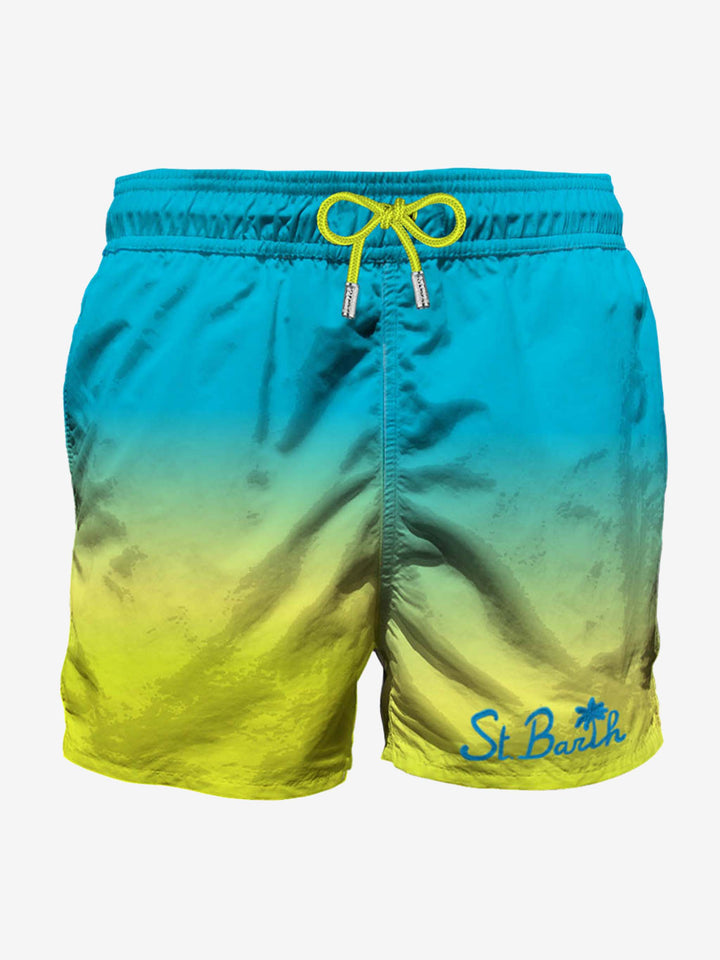 Tie dye mid-length swim shorts with embroidery - MC2 Saint Barth