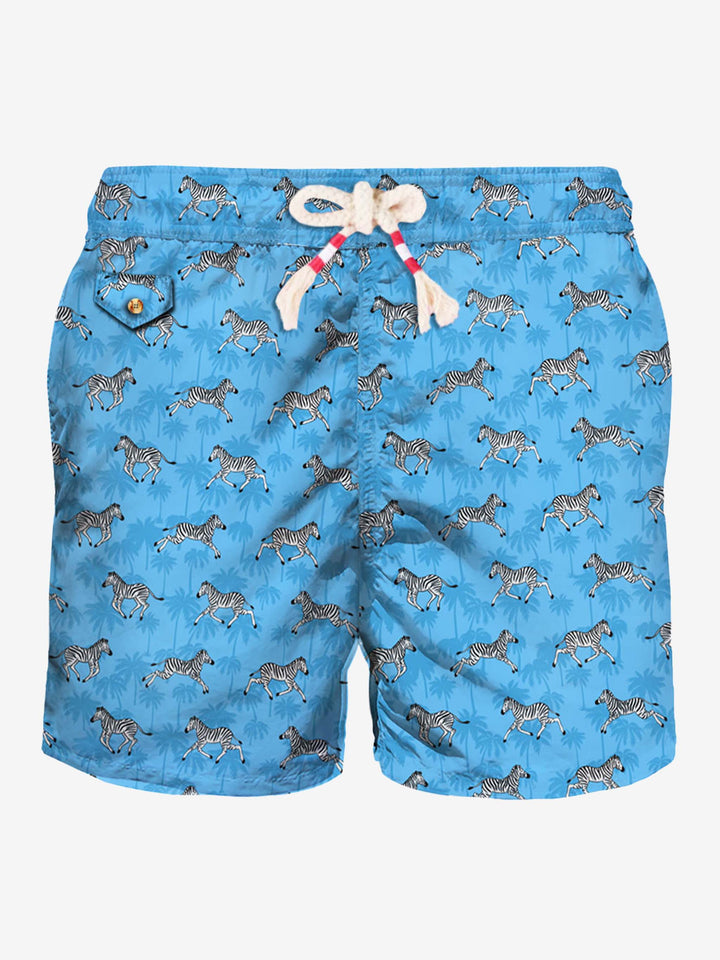 Light fabric man swim shorts zebra print - MC2 Saint Barth