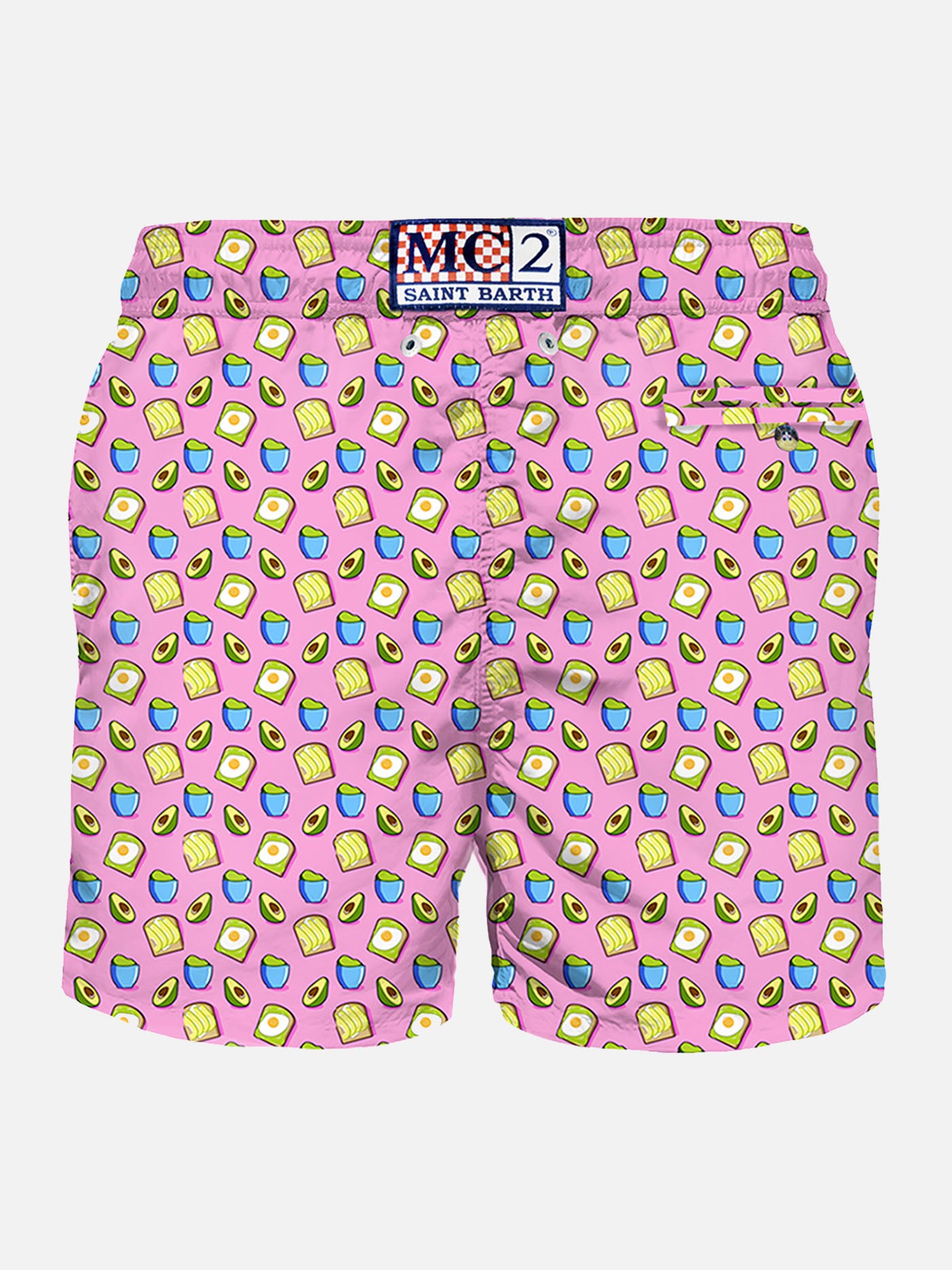 Man swim shorts avocado toast print - MC2 Saint Barth