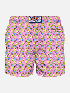 Man swim shorts avocado toast print - MC2 Saint Barth