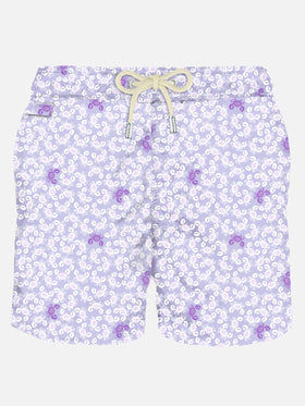 Man light fabric swim shorts with crab print - MC2 Saint Barth