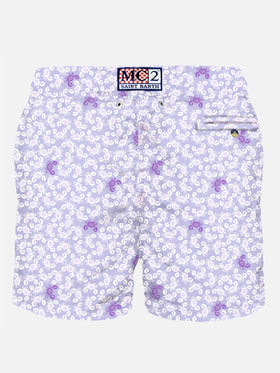 Man light fabric swim shorts with crab print - MC2 Saint Barth