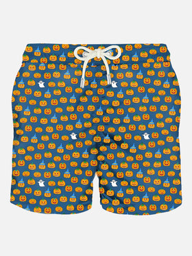 Light fabric man swim shorts Halloween print - MC2 Saint Barth