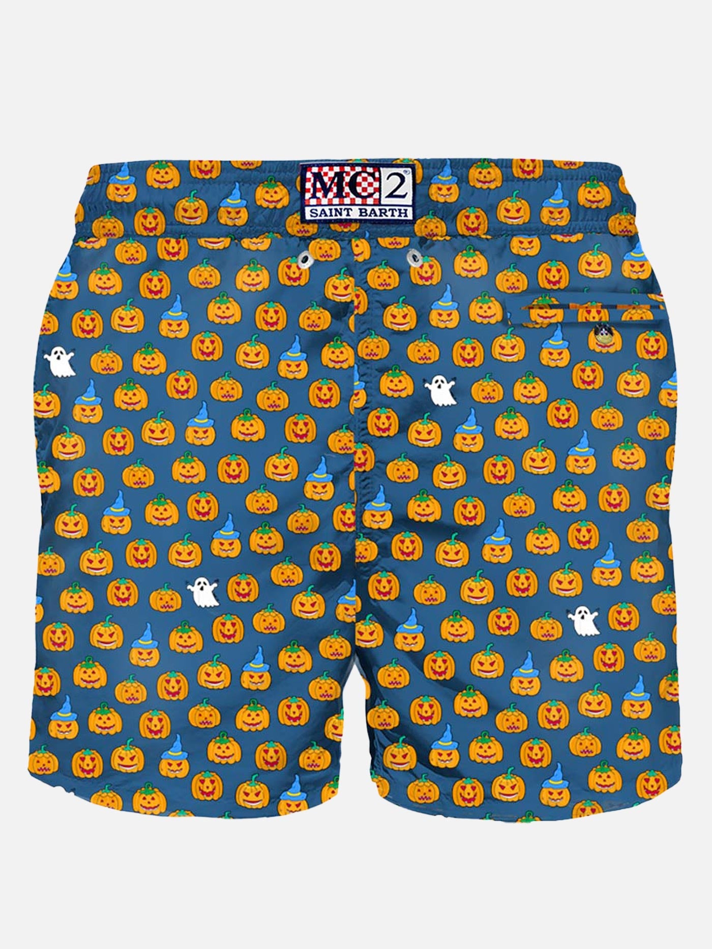 Light fabric man swim shorts Halloween print - MC2 Saint Barth