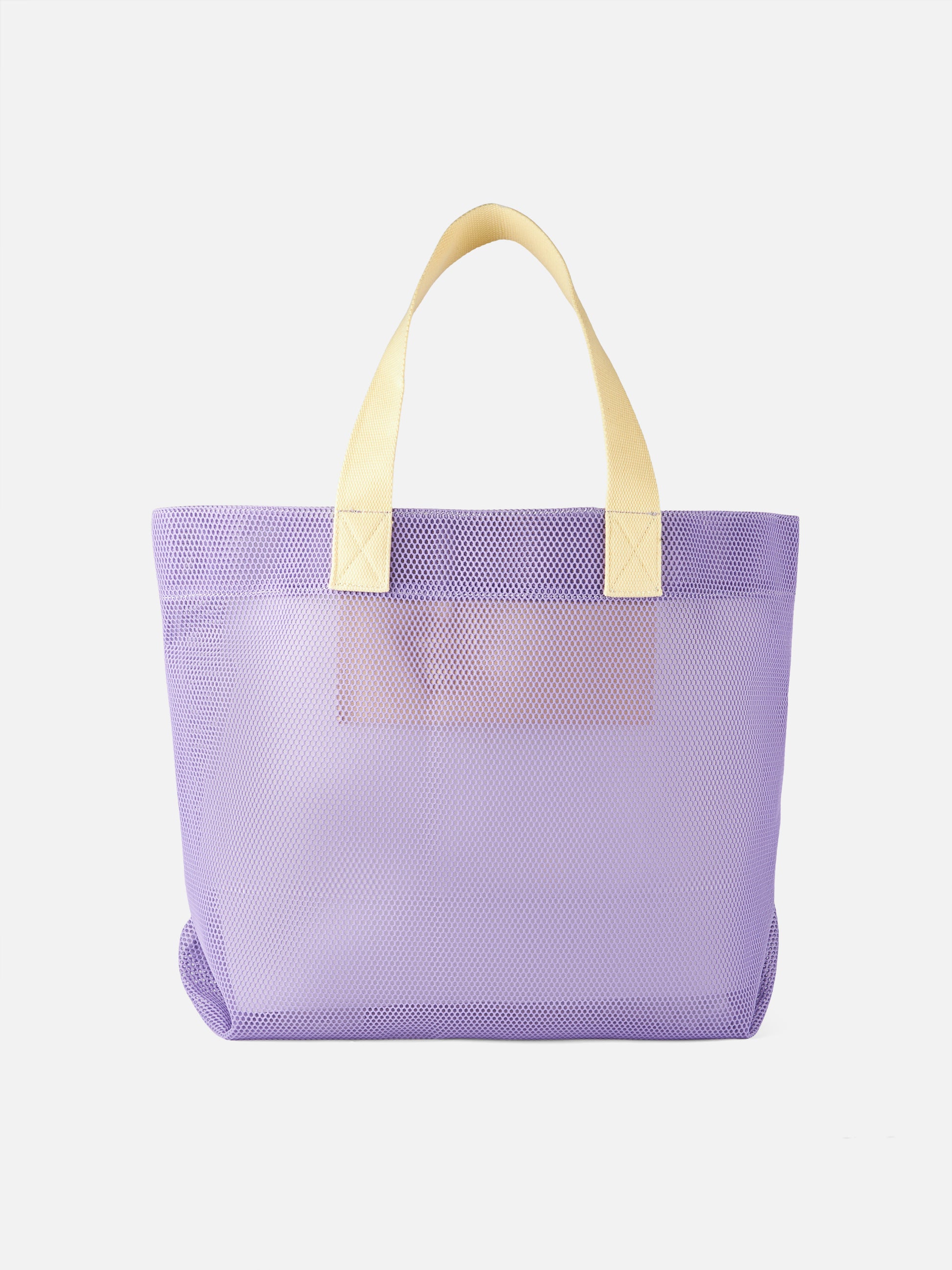 Mesh purple shopper bag with terry patch | MELISSA SATTA SPECIAL EDITION - MC2 Saint Barth