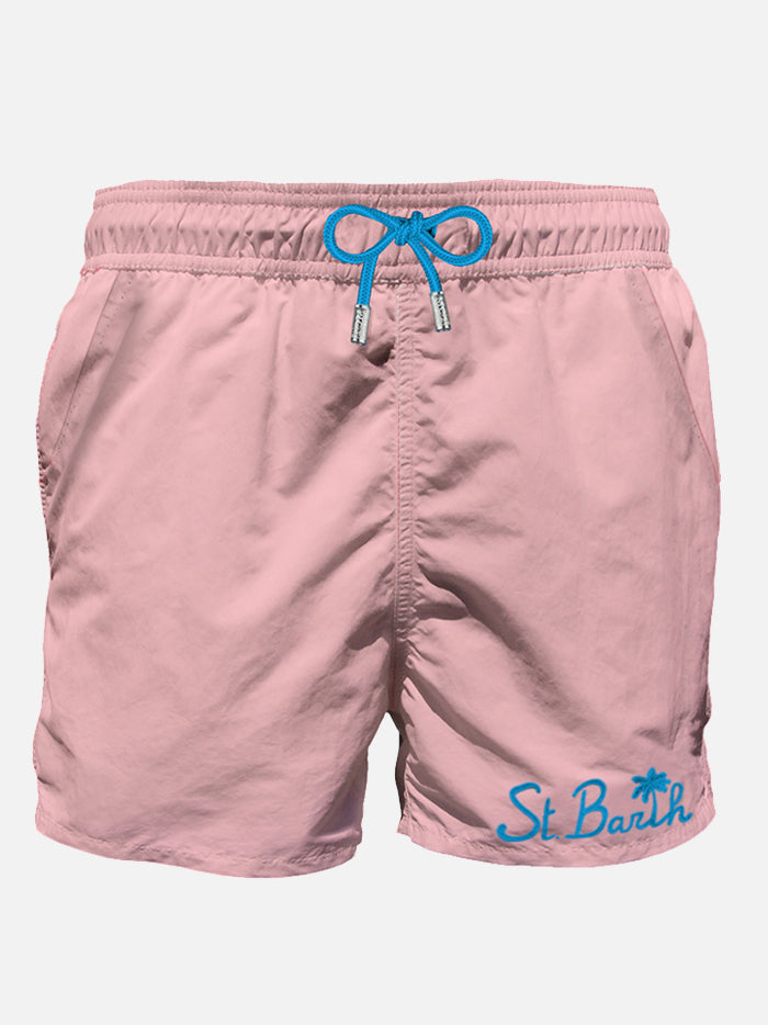 Pink man swim shorts with pocket - MC2 Saint Barth