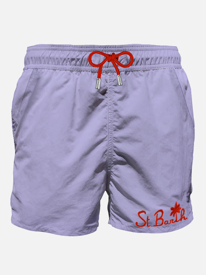 Lilac man swim shorts with pocket - MC2 Saint Barth