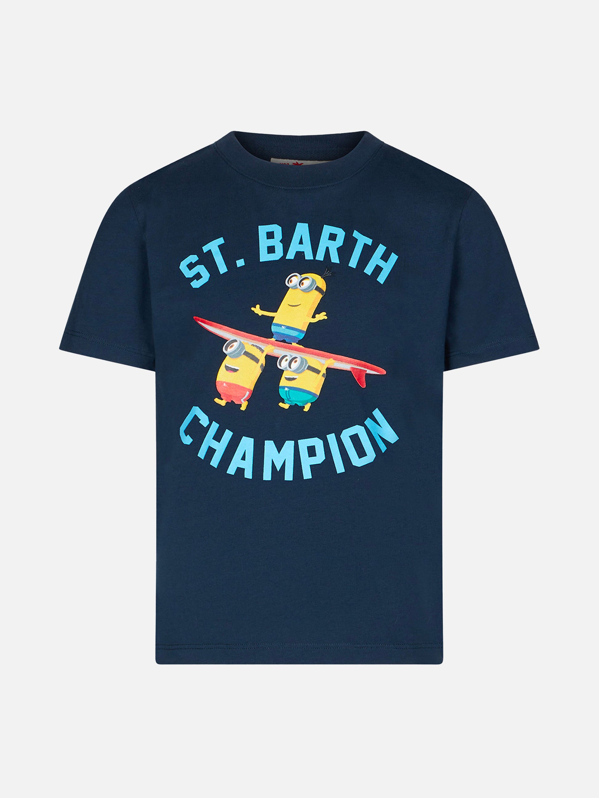 Boy cotton t-shirt with St. Barth Champion Minions print | MINIONS SPECIAL EDITION - MC2 Saint Barth