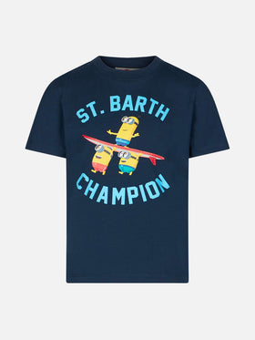 Boy cotton t-shirt with St. Barth Champion Minions print | MINIONS SPECIAL EDITION - MC2 Saint Barth