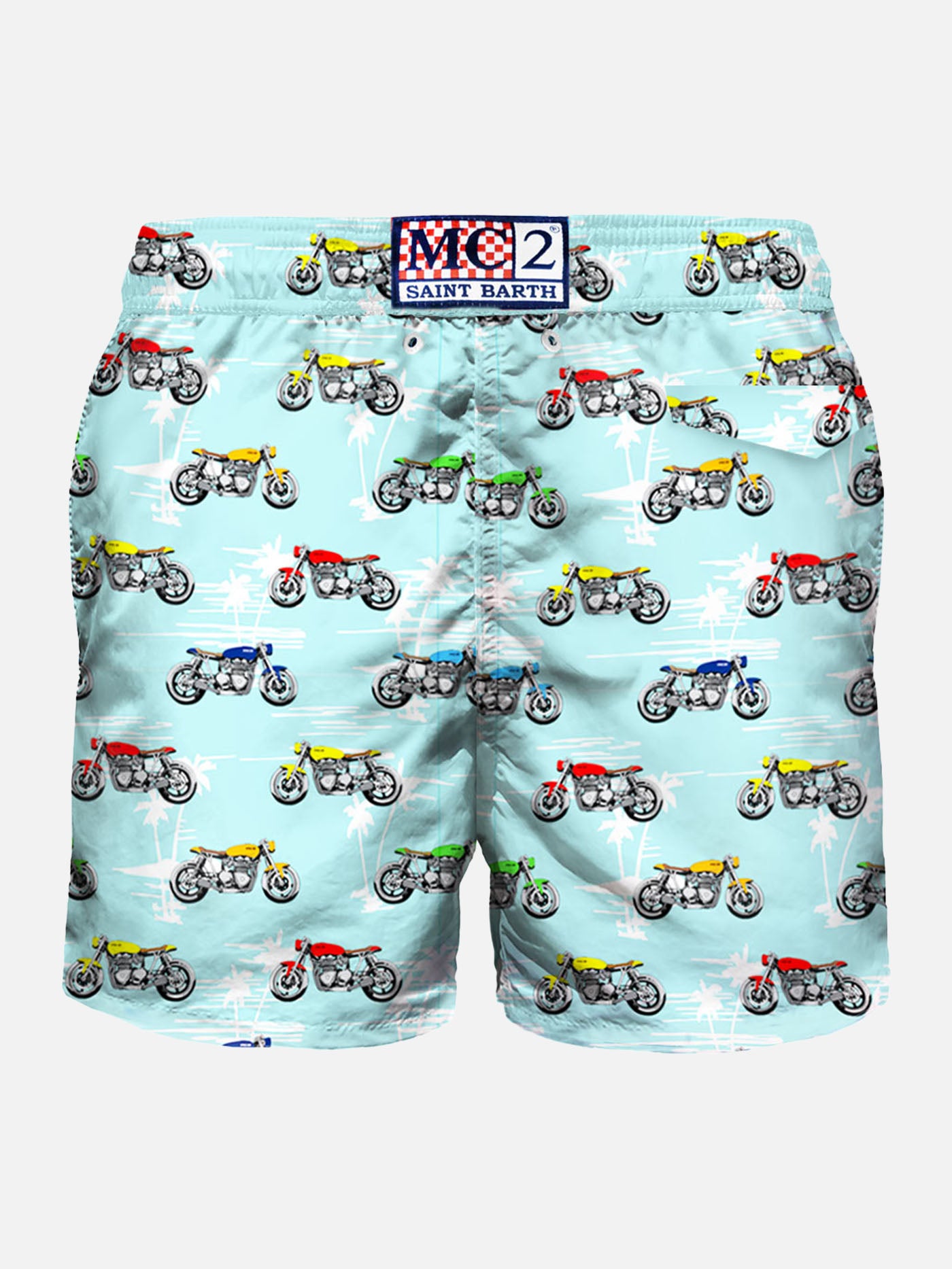 Light fabric swim shorts motorbike print - MC2 Saint Barth