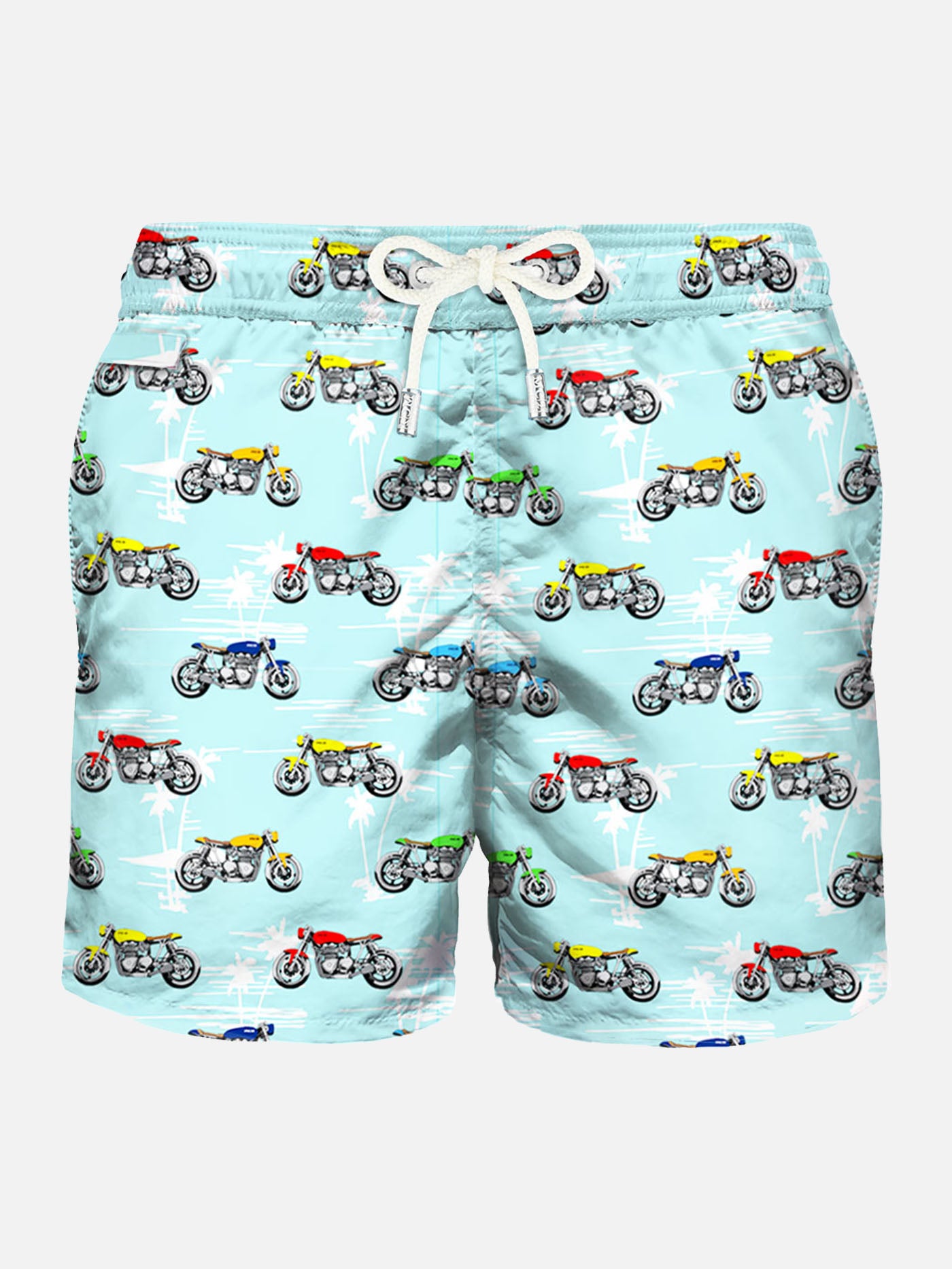 Light fabric swim shorts motorbike print - MC2 Saint Barth