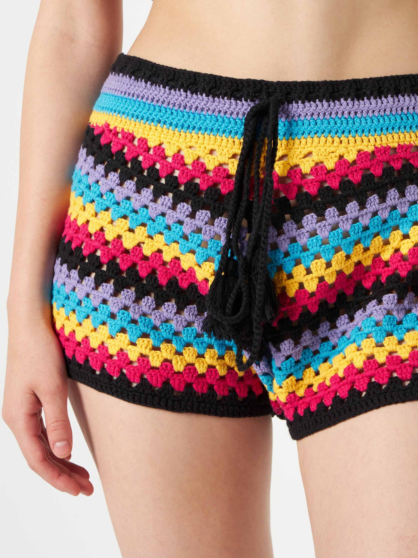 Multicolor crochet shorts - MC2 Saint Barth