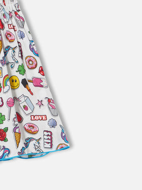 Cotton dress Lola with magic pop print - MC2 Saint Barth