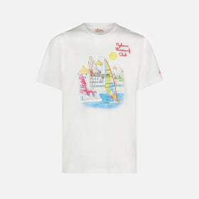 Man cotton t-shirt with Mykonos print - MC2 Saint Barth