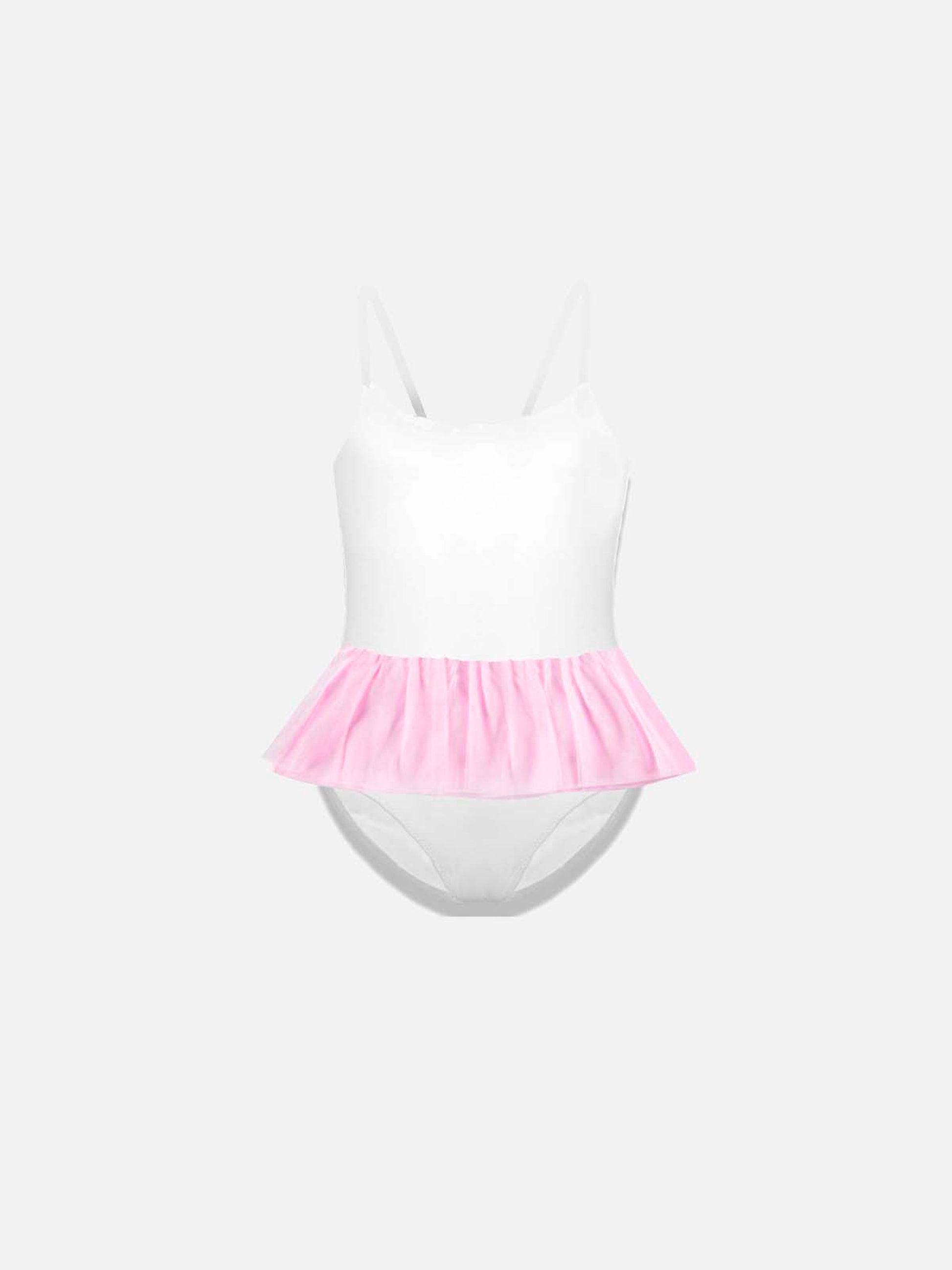 Girl's one piece with tulle ruffle - MC2 Saint Barth
