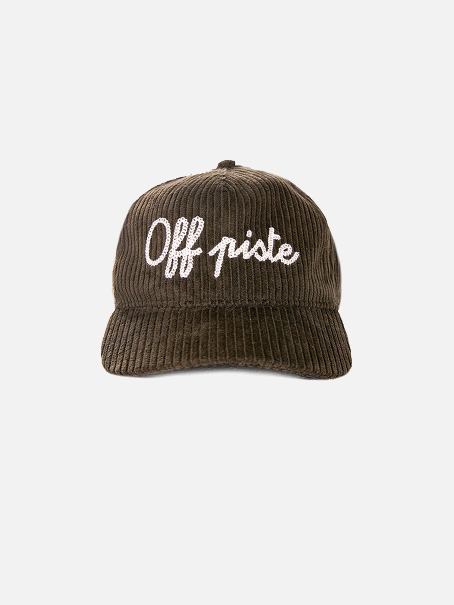 Olive green Baseball corduroy cap Off piste embroidery - MC2 Saint Barth